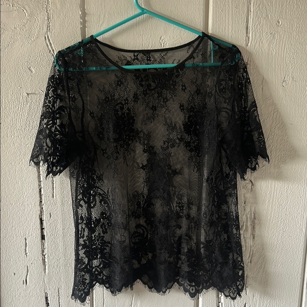 Elegant Black Lace Top